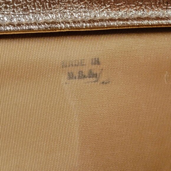 Vintage Made in USA Gold Foil Lame Evening Party Purse Clutch - Picture 4 of 10
